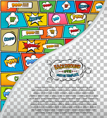 Cartoon speech bubbles with background template vector 19 Cartoon speech bubbles with background template vector 19