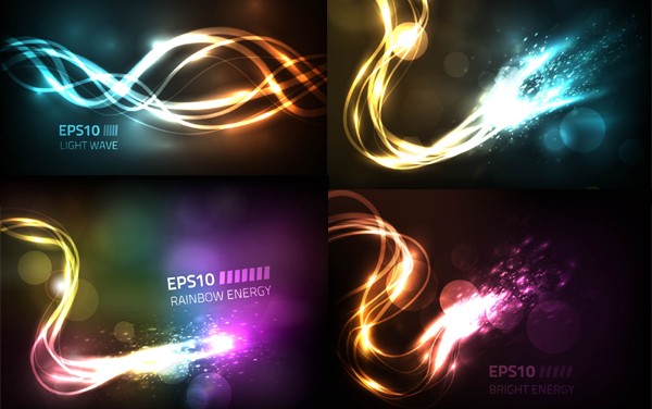 Synamic light wave background vector material