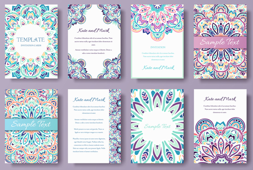Exquisite greeting card design elements vector 02
