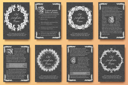Exquisite greeting card design elements vector 03