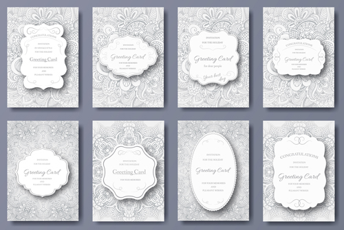 Exquisite greeting card design elements vector 04 Exquisite greeting card design elements vector 04