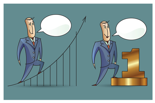Funny people with finance template vector 03