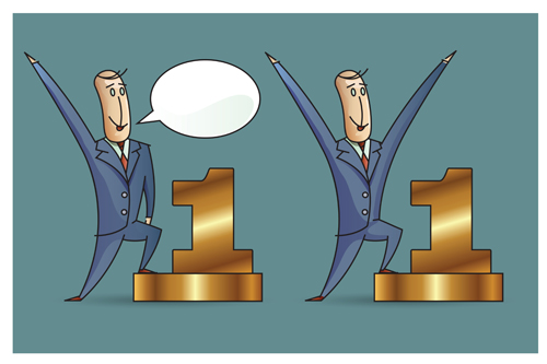 Funny people with finance template vector 04