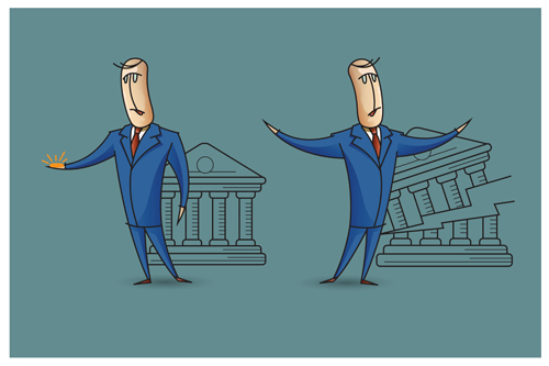 Funny people with finance template vector 06