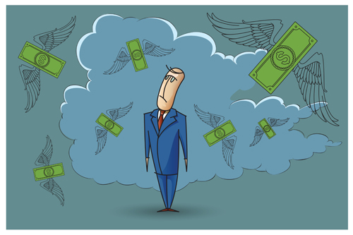 Funny people with finance template vector 08