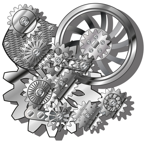 Machinery with gears vector 02 Machinery with gears vector 02