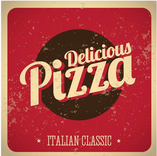 Pizza grunge backgrounds vector Pizza grunge backgrounds vector