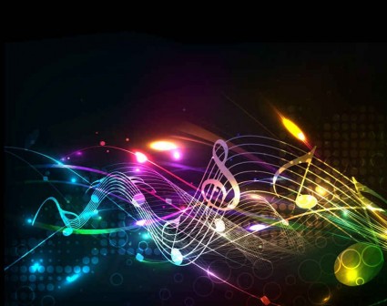 Shining notes lines background vector Shining notes lines background vector
