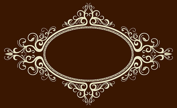 oval frame ornate vector oval frame ornate vector