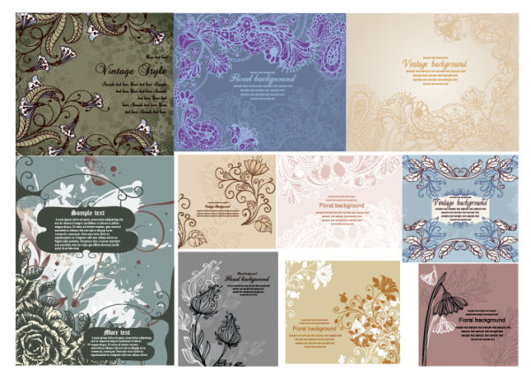 Hand painted decorative pattern background Hand painted decorative pattern background