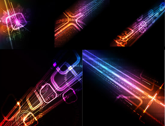 Dazzling aurora background vector graphics Dazzling aurora background vector graphics
