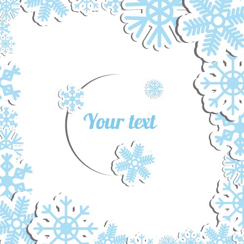 Blue snowflake christmas cards vector Blue snowflake christmas cards vector