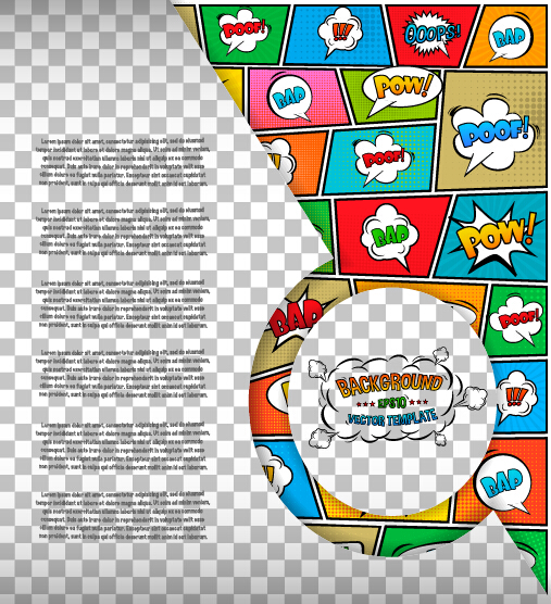 template speech cartoon bubbles background 