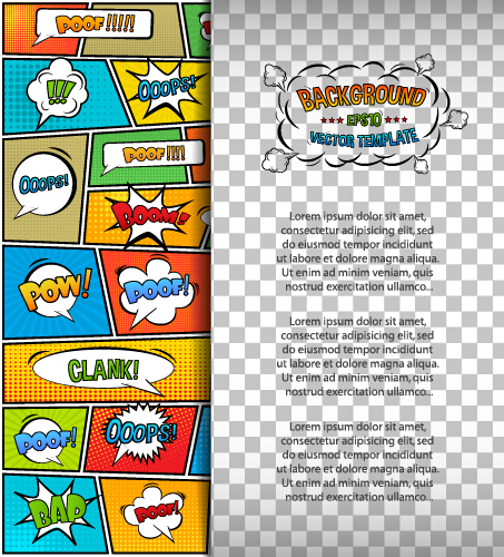 Cartoon speech bubbles with background template vector 11 Cartoon speech bubbles with background template vector 11