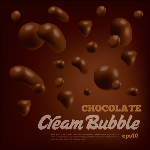 cream chocolate bubble background 