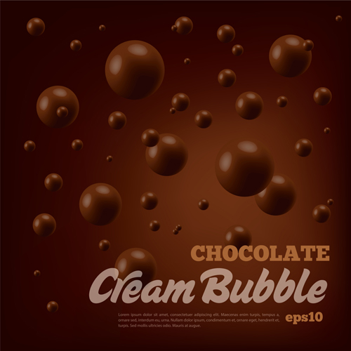 Chocolate cream bubble vector background 02 Chocolate cream bubble vector background 02