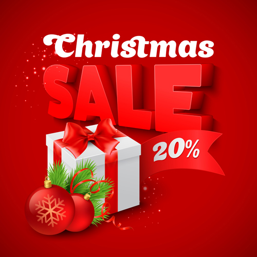 Christmas discounts sale vector material 04 Christmas discounts sale vector material 04