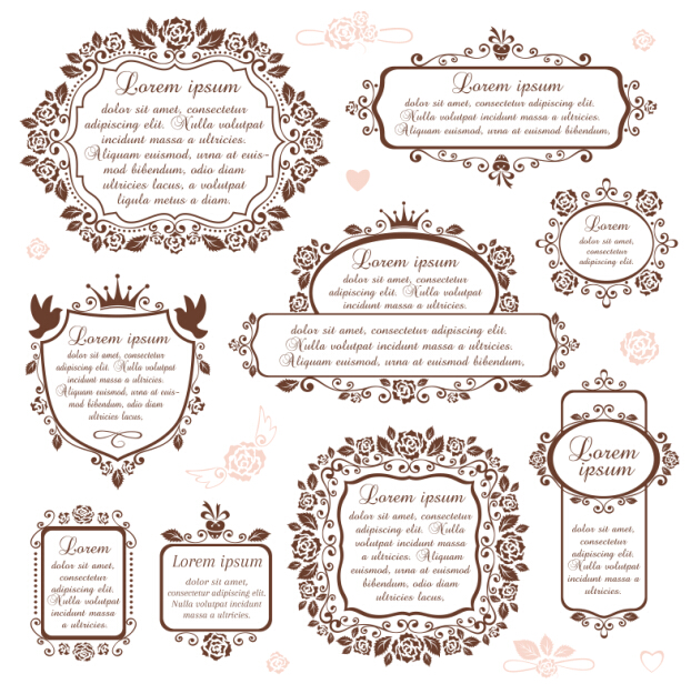 Classical text frames vector material 02 Classical text frames vector material 02