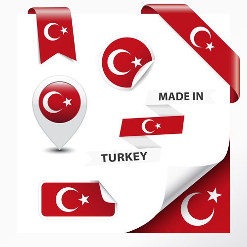 Different countries flag sticker with ribbon vector 04 Different countries flag sticker with ribbon vector 04