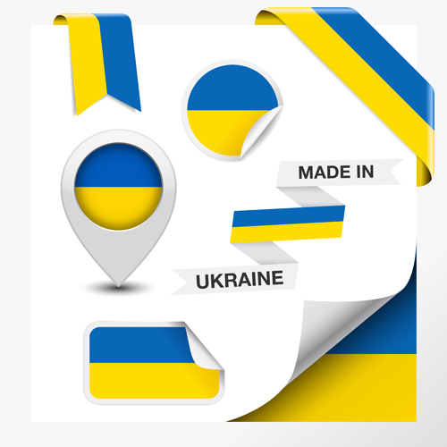 Different countries flag sticker with ribbon vector 08 Different countries flag sticker with ribbon vector 08