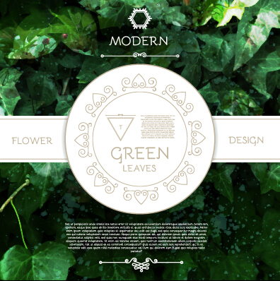 Labels with flower blurs background vector 04