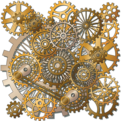 Machinery with gears vector 01 Machinery with gears vector 01