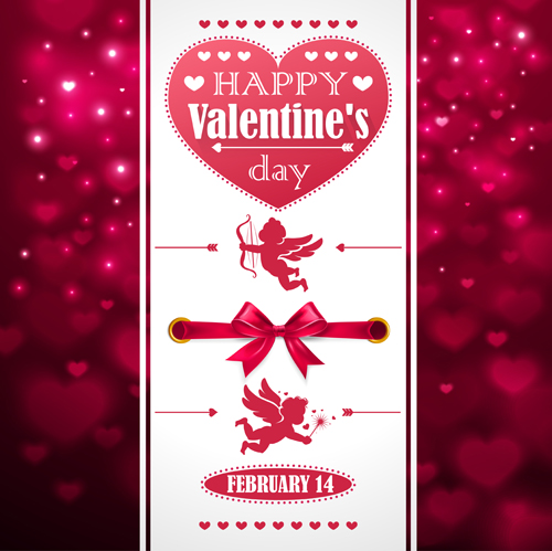Ornate Valentines day invitation card creative vector Ornate Valentines day invitation card creative vector