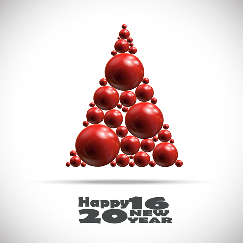 Shiny balls with 2016 new year background vector 02 Shiny balls with 2016 new year background vector 02