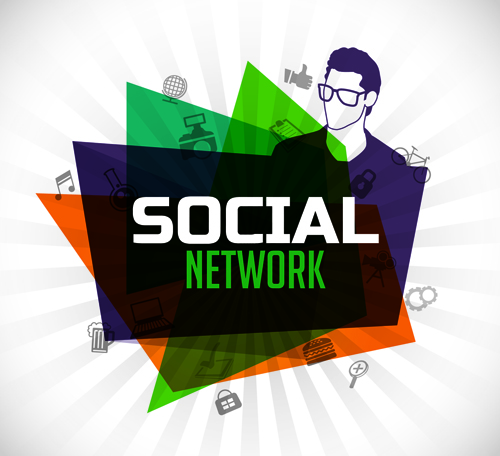 Social network and people idea business background 02