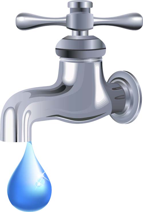 Water tap and water drop background vector 04 Water tap and water drop background vector 04