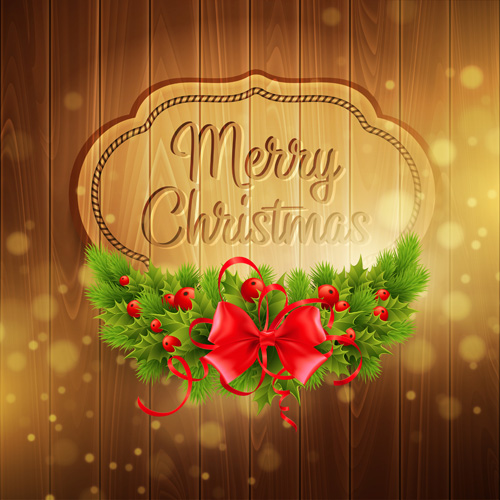 2016 Christmas wooden background vectors 16 2016 Christmas wooden background vectors 16