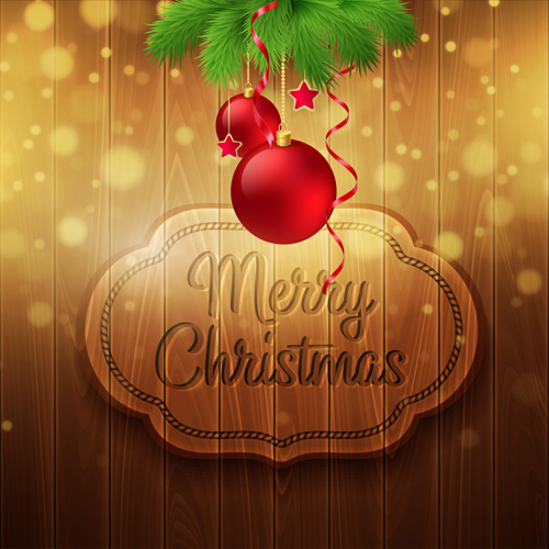 2016 Christmas wooden background vectors 18 2016 Christmas wooden background vectors 18