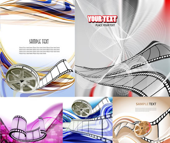 style film background vector set