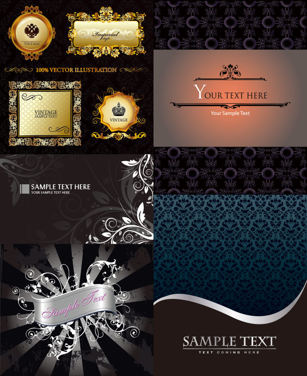Gorgeous decorative background design elements