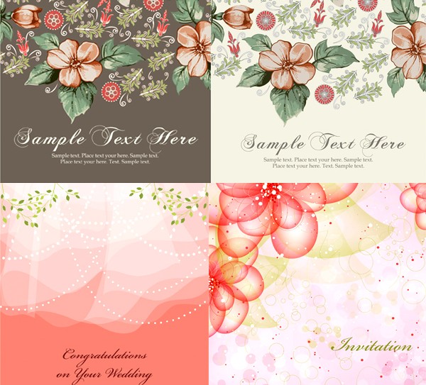 Elegant flower vintage background vector Elegant flower vintage background vector