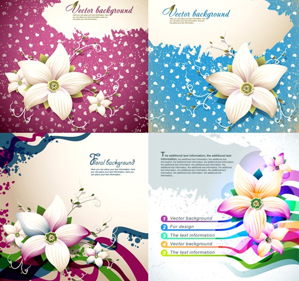 Bright flower background shiny vector Bright flower background shiny vector