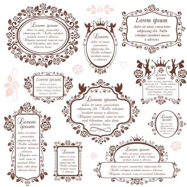 Classical text frames vector material 01 Classical text frames vector material 01