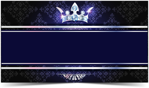 Diamond crown with dark blue VIP invitation card vector 10 Diamond crown with dark blue VIP invitation card vector 10
