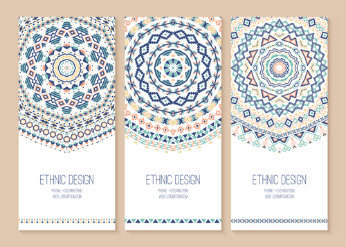 pattern ethnic cards 