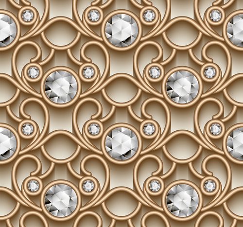 Jewelry decorative seamless pattern vector 02 Jewelry decorative seamless pattern vector 02