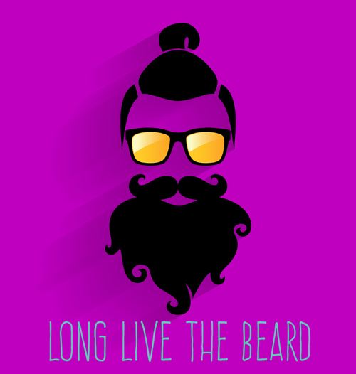 Long beard hipster head portrait vector set 11 Long beard hipster head portrait vector set 11