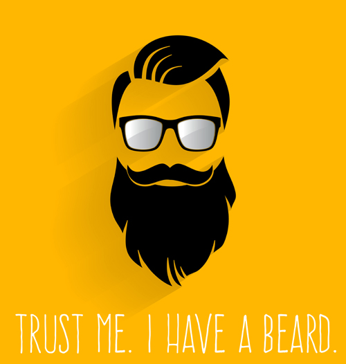 Long beard hipster head portrait vector set 12 Long beard hipster head portrait vector set 12