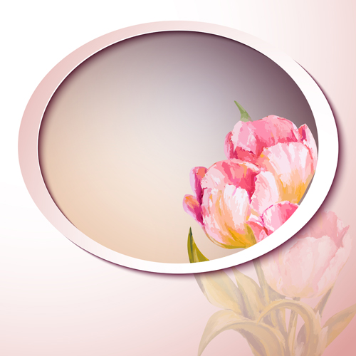 Pink flower hand drawn backgrounds vector 10 Pink flower hand drawn backgrounds vector 10