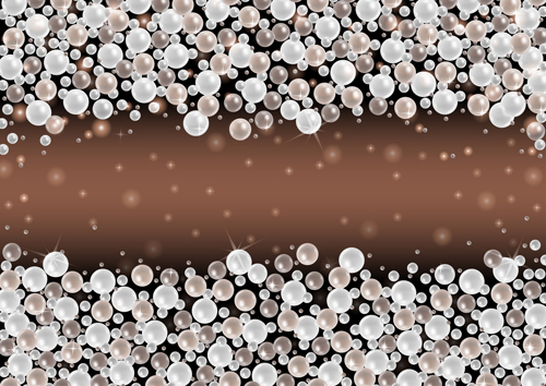 Shiny pearls background vector Shiny pearls background vector