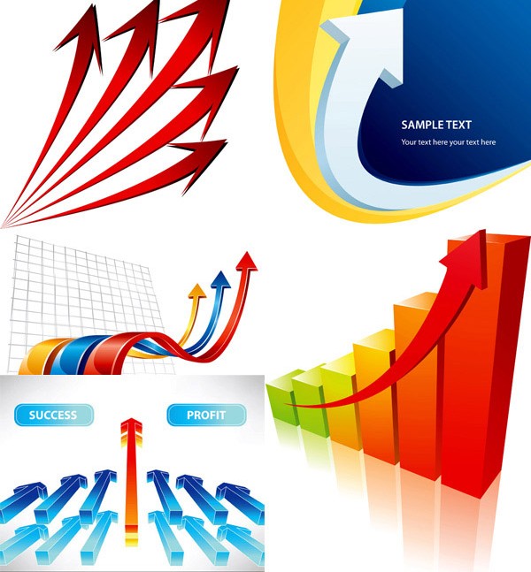 3D arrow background vector 3D arrow background vector