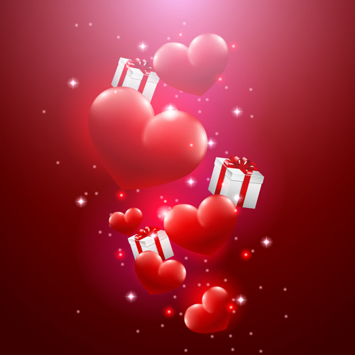 Valentine day red heart backgrounds art vector 02 Valentine day red heart backgrounds art vector 02