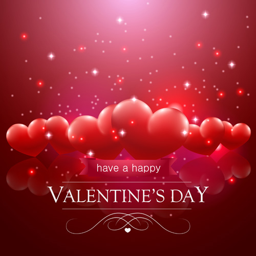 Valentine day red heart backgrounds art vector 03 Valentine day red heart backgrounds art vector 03
