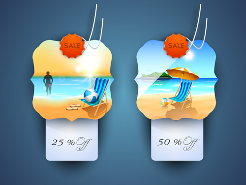 Vector Summer labels set 02 Vector Summer labels set 02