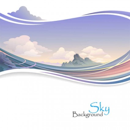 Nature sky scenery vector background 02 Nature sky scenery vector background 02