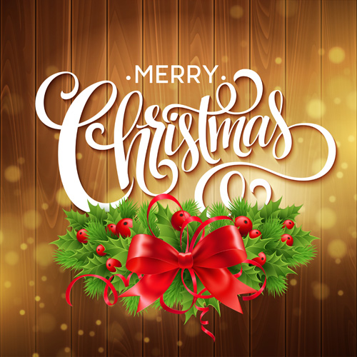 2016 Christmas wooden background vectors 01 2016 Christmas wooden background vectors 01